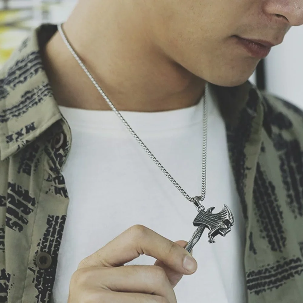 Skull Axe Necklace - Picture 3 of 5